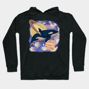 Orca swimming in space Hoodie